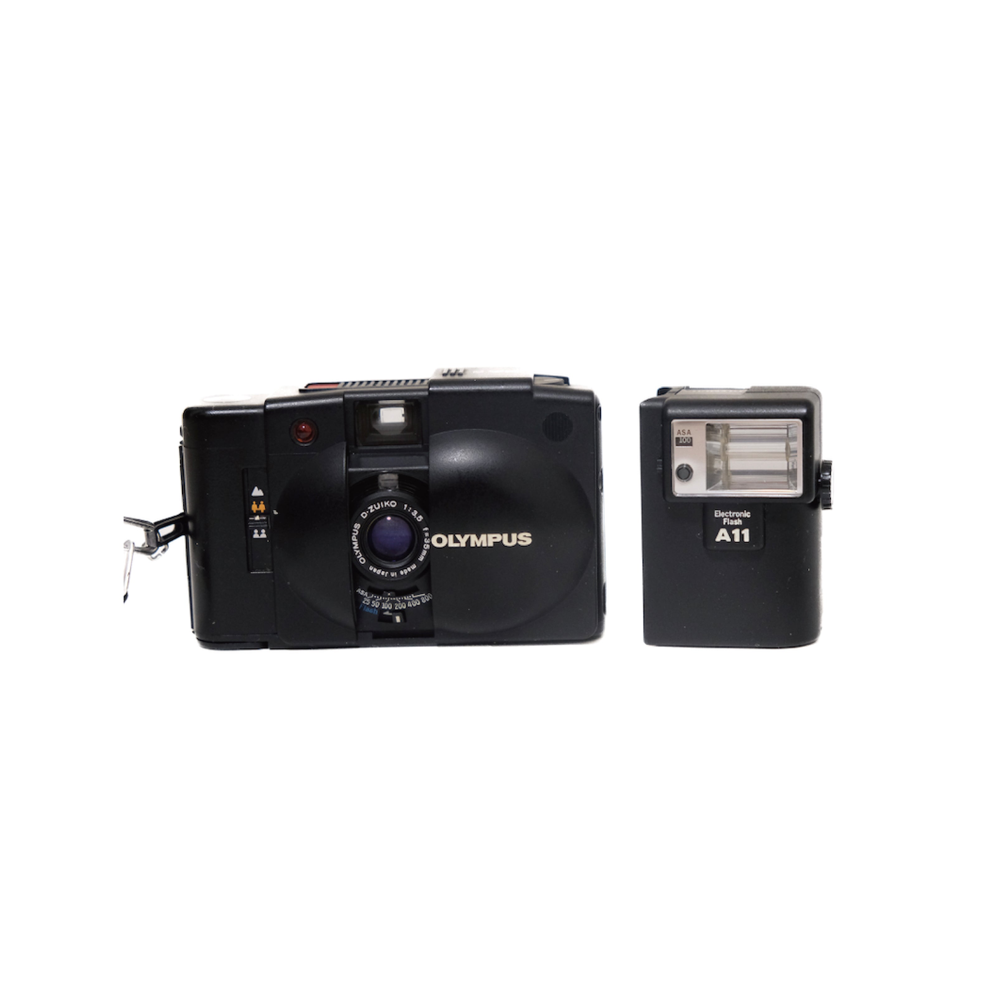Olympus XA2 + A11 flash