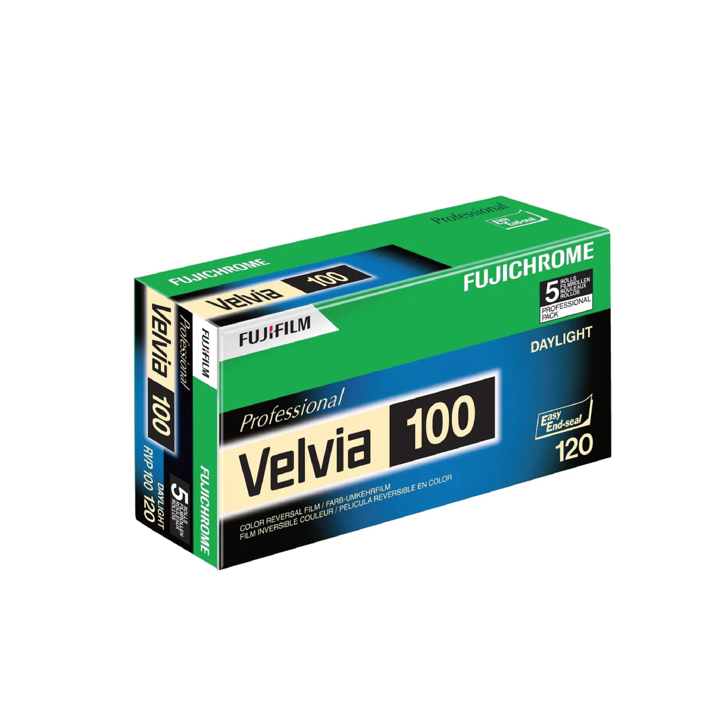 Fujifilm Fujichrome Velvia 100 120 format (5 Rolls Package)